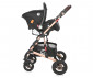 Комбинирана бебешка количка с обръщаща се седалка за деца до 15кг Lorelli Alba Premium Set, Luxe Black 10021472186D thumb 6