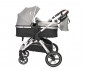 Комбинирана бебешка количка с обръщаща се седалка за деца до 22кг Lorelli Heaven Set, Opaline Grey 10021742302 thumb 4