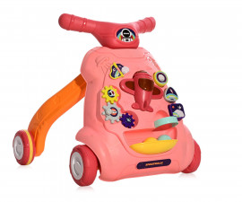 Бебешка музикална играчка-проходилка на колела за прохождане Lorelli Space, розова 10050620002