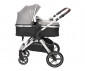 Комбинирана бебешка количка с обръщаща се седалка за деца до 22 кг Lorelli Viola Set, Opaline Grey 10021882302 thumb 3