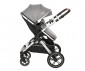Комбинирана бебешка количка с обръщаща се седалка за деца до 22 кг Lorelli Viola Set, Opaline Grey 10021882302 thumb 8