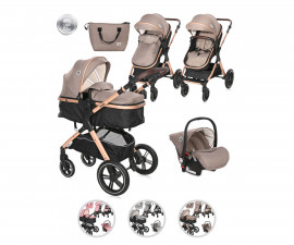 Комбинирана бебешка количка с обръщаща се седалка за деца до 22 кг Lorelli Viola Set, асортимент 1002188