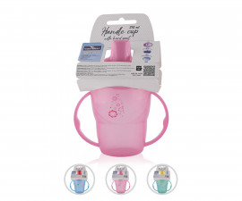 Детска чаша с дръжки и твърд накрайник Lorelli, 210 мл, асортимент 1023055