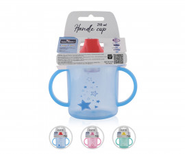 Детска чаша с дръжки и твърд накрайник Lorelli, 210 мл, асортимент 1023056