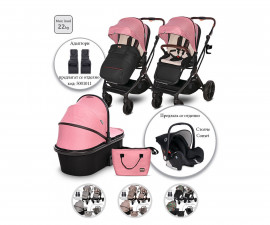 Комбинирана бебешка количка с обръщаща се седалка за деца до 22кг Lorelli Glory 2в1, асортимент 1002182