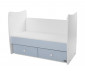 Детско дървено легло Lorelli Matrix New - 10150600039P, 60/120 см, Бяло/Baby Blue thumb 5