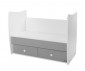 Детско дървено легло Lorelli Matrix New - 10150600041P, 60/120 см, Бяло/Stone Grey thumb 5