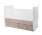 Детско дървено легло Lorelli Matrix New - 10150600044P, 60/120 см, Бяло/Кехлибар thumb 5