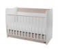 Детско дървено легло Lorelli Matrix New - 10150600045P, 60/120 см, Бяло/Светъл Дъб thumb 3