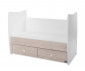 Детско дървено легло Lorelli Matrix New - 10150600045P, 60/120 см, Бяло/Светъл Дъб thumb 5