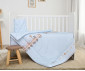 Спален комплект за бебета и деца Lorelli Cosy, 3 части, ранфорс влакче синьо 10420016002 thumb 3