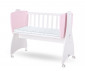 Детско дървено легло-люлка Lorelli First Dreams, бяло/розово NEW 10150550047 thumb 2