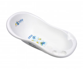 Детска нехлъзгаща се вана за къпане на бебе с функция оттичане на водата Lorelli The Smurfs, white, 100 см 10131152401