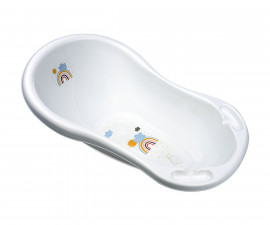 Детска вана за къпане на бебе с функция оттичане на водата Lorelli Rainbow, white, 84 см 10131080093