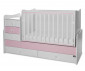 Трансформиращо се детско легло Lorelli Maxi Plus New, бяло/orchid pink, 70/160 см 10150580038P thumb 2