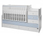 Трансформиращо се детско легло Lorelli Maxi Plus New, бяло/baby blue, 70/160 см 10150580039P thumb 4