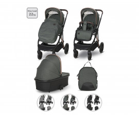 Комбинирана количка 2 в 1 с обръщаща се седалка за новородени бебета и деца до 22кг Lorelli Aria, асортимент 1002189
