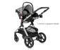 Комбинирана количка с обръщаща се седалка за новородени бебета и деца до 22кг и адаптори Lorelli Viola, Opaline Grey 10021812302A thumb 10