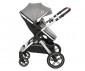 Комбинирана количка с обръщаща се седалка за новородени бебета и деца до 22кг и адаптори Lorelli Viola, Opaline Grey 10021812302A thumb 7