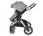 Комбинирана количка с обръщаща се седалка за новородени бебета и деца до 22кг и адаптори Lorelli Viola, Opaline Grey 10021812302A thumb 8