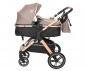 Комбинирана количка с обръщаща се седалка за новородени бебета и деца до 22кг и адаптори Lorelli Viola, Pearl Beige 10021812303A thumb 4