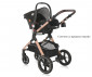 Комбинирана количка с обръщаща се седалка за новородени бебета и деца до 22кг и адаптори Lorelli Viola, Pearl Beige 10021812303A thumb 8