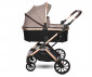 Комбинирана бебешка количка с обръщаща се седалка за деца до 22кг с включени адаптори за столче/кошница за кола Lorelli Glory 2в1, Pearl beige 10021822303A thumb 3