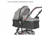 Комбинирана количка с обръщаща се седалка за новородени бебета и деца до 15кг с включени адаптори за столче/кошница за кола Lorelli Alba Premium, Opaline grey 10021422302A thumb 11