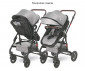 Комбинирана количка с обръщаща се седалка за новородени бебета и деца до 15кг с включени адаптори за столче/кошница за кола Lorelli Alba Premium, Opaline grey 10021422302A thumb 22