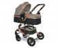 Комбинирана количка с обръщаща се седалка за новородени бебета и деца до 15кг с включени адаптори за столче/кошница за кола Lorelli Alba Premium, Pearl beige 10021422303A thumb 2