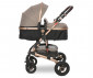 Комбинирана количка с обръщаща се седалка за новородени бебета и деца до 15кг с включени адаптори за столче/кошница за кола Lorelli Alba Premium, Pearl beige 10021422303A thumb 3