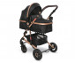 Комбинирана количка с обръщаща се седалка за новородени бебета и деца до 15кг с включени адаптори за столче/кошница за кола Lorelli Alba Premium, Black 10021422305A thumb 2