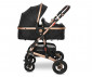 Комбинирана количка с обръщаща се седалка за новородени бебета и деца до 15кг с включени адаптори за столче/кошница за кола Lorelli Alba Premium, Black 10021422305A thumb 3