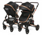 Комбинирана количка с обръщаща се седалка за новородени бебета и деца до 15кг с включени адаптори за столче/кошница за кола Lorelli Alba Premium, Black 10021422305A thumb 5