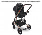 Комбинирана количка с обръщаща се седалка за новородени бебета и деца до 15кг с включени адаптори за столче/кошница за кола Lorelli Alba Premium, Black 10021422305A thumb 7