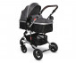 Комбинирана количка с обръщаща се седалка за новородени бебета и деца до 15кг с включени адаптори за столче/кошница за кола Lorelli Alba Premium, Steel Grey 10021422389A thumb 2