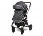 Комбинирана количка с обръщаща се седалка за новородени бебета и деца до 15кг с включени адаптори за столче/кошница за кола Lorelli Alba Premium, Steel Grey 10021422389A thumb 5