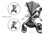 Комбинирана бебешка количка с обръщаща се седалка за деца до 22кг с включени адаптори за столче/кошница за кола Lorelli Glory 2в1, Opaline Grey 10021822302A thumb 11