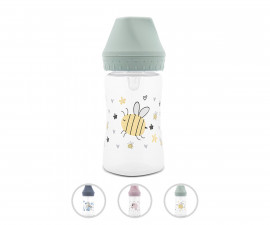 Бебешко пластмасово шише с широко гърло за хранене Lorelli My friend 250 мл, асортимент 1020084