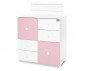 Скрин за бебешки и детски дрешки Lorelli, бял/Orchid pink 10170140038P thumb 4