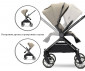 Комбинирана бебешка количка с обръщаща се седалка за деца до 22кг с включени адаптори за столче/кошница за кола Lorelli Reya 2в1, Black 10022072501 thumb 21
