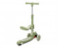 Сгъваема тротинетка със светещи колела, седалка и с крачна спирачка Lorelli Swiftie до 50 кг, Led/music green 10390220002 thumb 2