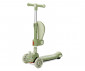 Сгъваема тротинетка със светещи колела, седалка и с крачна спирачка Lorelli Swiftie до 50 кг, Led/music green 10390220002 thumb 4