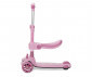 Сгъваема тротинетка със светещи колела, седалка и с крачна спирачка Lorelli Swiftie до 50 кг, Led/music pink 10390220003 thumb 3