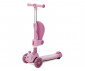 Сгъваема тротинетка със светещи колела, седалка и с крачна спирачка Lorelli Swiftie до 50 кг, Led/music pink 10390220003 thumb 4