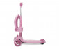 Сгъваема тротинетка със светещи колела, седалка и с крачна спирачка Lorelli Swiftie до 50 кг, Led/music pink 10390220003 thumb 5