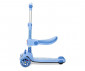 Сгъваема тротинетка със светещи колела, седалка и с крачна спирачка Lorelli Swiftie до 50 кг, Led/music blue 10390220004 thumb 3