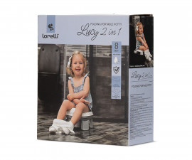 Детско сгъваемо преносимо гърне и приставка за тоалетна чиния Lorelli Lucy 2в1, Grey 10131070003