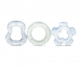 Комплект гризалки за успокояване на венците при никнещи зъбки Lorelli Iceberg, Green/Airy Blue, 3 броя 10210380007