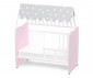 Детско дървено легло-люлка Lorelli Stars 60/120 см, цвят бял/Orchid Pink 10150610038A thumb 5